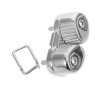 BESPORTBLE Taquet Coinceur INOX 316 Poli Miroir 66x31 Mm avec Anneau de Guidage, Serrage-câble Marine pour Cordes 6-12 Mm, Fixation Amarrage Voilier Kayak, Accessoire Quincaillerie Nautique