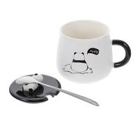 BESPORTBLE Tasse à Café en Céramique 400 Ml avec Cuillère, Mug Créatif Panda, Gobelet à Boisson pour Café et Thé, Tasse Petit Déjeuner Originale pour Usage Quotidien
