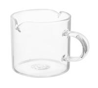 BESPORTBLE Tasse à Café en Verre 120 Ml Double Bec, Résistante Haute Température, Design avec Anse, pour Yaourts, Jus et Desserts Glacés, Service Maison Cuisine