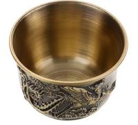 BESPORTBLE Tasse à Thé Rétro Style Chinois en Alliage Bronze Petite Tasse Kung-fu Décorative Motif Dragon et Phoenix Service à Thé Ancien et Usage Domestique