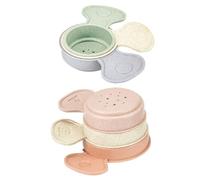 BESPORTBLE Tasse Empilable Éducative pour Tout-Petits Jeu Apprentissage Créatif Plastique Éveil pour Garçon Fille Favorisant la Sociabilité Motricité