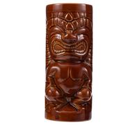 BESPORTBLE Tasse Tiki Céramique 370 Ml pour Cocktails Créative, Couleur Café, Coupe à Vin Originale, pour Bar, Restaurant et Soirée la Maison