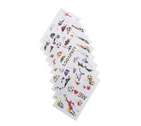 BESPORTBLE Tatouages De Football Temporaires Garçon Et Filles 10 Feuilles 12x6,8 Cm Motifs Variés Autocollants Visage Et Corps Fête Football Garçons Et Filles