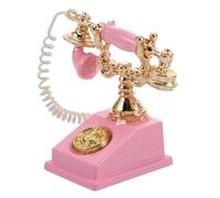BESPORTBLE Téléphone Miniature Vintage pour Décoration de Maison de Poupées Accessoire Rétro Rose pour Garçon Fille Téléphone Factice avec Détails Intriqués et Construction