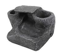 BESPORTBLE Terrasse des Tortues Rocher Réservoir De Décorations De Tortues Peau De Serpent Tortue De Réservoir Lampe Tortue Rampe pour Tortues Plate-Forme De Tortue Peau De Tortue Résine
