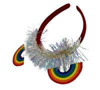 BESPORTBLE -tête Arc-ciel Pour Événement De Fierté Coiffure De Fête Avec Couleurs Éclatantes Pour Et Sports De Plein Air