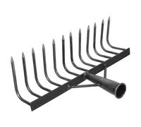 BESPORTBLE Tête de Râteau de Jardin Multifonction en Acier au Carbone Haute Teneur 12 Dents Robustes pour Ameublir et Décompacter Le Sol Outil Agricole Polyvalent pour Désherbage