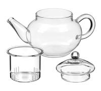 BESPORTBLE Théière en Verre Borosilicate Épais 250 Ml avec Infuseur Intégré Résistante à Haute Température Transparente pour Infusion de Thé en Vrac et Fleurs Usage Quotidien