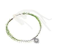 BESPORTBLE Tiare de la couronne de feuille Mariage floral bandeaux pour la mode féminine de mariée fée bandeau cheveux Couronnes pour les femmes couronne de feuilles performante strass Vert