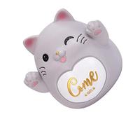 BESPORTBLE Tirelire Chat Kawaii Résine Pot de Créatif pour Bureau Salon et Chambre comme Décoration de Table et Anniversaire Moyenne Gris