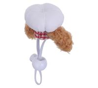 BESPORTBLE Toque de Chef Tricotée Main pour Petit Animal de Compagnie - Chapeau Ajustable Café Oreilles - Accessoire Mignon et Léger pour Hamster, Lapin, Cochon D’Inde, Reptiles - Costume
