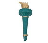 BESPORTBLE Torche Factice Dorée en PU pour Cosplay Statue Liberté | Aspect Réaliste, Finition Flamme Factice, pour Photos, Théâtre et Tables de Fête, Décor Patriotique