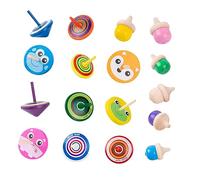 BESPORTBLE Toupie Bois pour Garçon Fille Gyroscope Rotatif Petit Jeu Créatif pour la Force des Bras et Cadeau pour Garçons et Filles