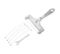 BESPORTBLE Trancheuse à Fromage en Acier Inoxydable 4 Fils et Clé, Coupe-Beurre Manuel pour Fromages Durs et Raclette Cuisine
