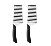 BESPORTBLE Trancheuse à Pommes de Terre Ondulée en Acier Inoxydable 2 Pièces Lame de Vague pour Couper Légumes et Fruits Confortablement Cuisine