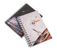 BESPORTBLE Traqueur de précision des flèches pour Compound Bows et recurve Bows 2 pcs ABS et Papier Spiral Bound pour tournaments et Range Sessions Noir et Blanc Portable