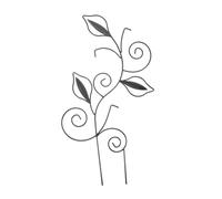 BESPORTBLE Treillis pour Plantes D'Intérieur Treillis De Jardin en Fil Métallique Petit Tuteur De Support en Forme De Feuille Grimpante pour Plantes en Pot De Jardin Et Plantes