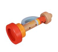 BESPORTBLE Trompette Bois Naturel Instrument Musical Portable pour Garçon Fille Développement Créatif et Éducatif Sécurisé et Doux Au Toucher Fête et Apprentissage Musical
