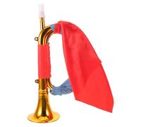 BESPORTBLE Trompette Plastique Légère pour Garçon et Filles Sifflet Sonore, Accessoire de Fête Portable Ruban Bleu et Rouge, Instrument de Musique pour Événements et Animations Festives