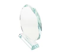 BESPORTBLE Trophée de Récompense en Verre, Plaque de Trophée Vierge, Forme Fleur Solaire Octogonale, pour Remise aux Employés, Anniversaire de Travail et Cérémonie de Départ la Retraite