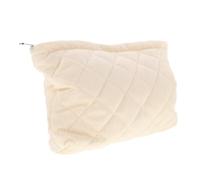 BESPORTBLE Trousse De Maquillage Sacs à Cosmétiques Se Maquiller À Carreaux De Maquillage Voyages Trousse De Toilette en Peluche Cosmétique De Voyage Polyester Beige