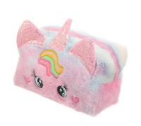 BESPORTBLE Trousse De Toilette Peluche Unicorn Sac Cosmétique Adolescentes Étui De Voyage pour Maquillage Et Toiletries Design Cartoon Parfait pour Et Utilisation