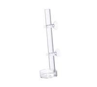 BESPORTBLE Tube Alimentation Crevette Acrylique avec Plateau Intégré et Ventouses Accessoire pour Aquarium Planté Compatible Crevettes Cerise Crystal et Naines