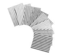 BESPORTBLE Tuiles pour Maquettes Architecturales, Finition Soignée Miniatures en Acier Inoxydable Argenté 8 Pièces et Polyvalente, pour Scènes et Maquettes de Bâtiments