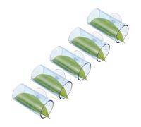 BESPORTBLE Tunnel Acrylique pour Poissons Betta Lot de 5 Pièces Cachette et Hamac de Feuille Bleu Clair pour Aquarium Refuge Sécurisé et Décoration D’Aquarium pour Habitat Poissons Betta