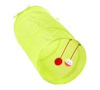 BESPORTBLE Tunnel pour Chat Pliable en Polyester Jaune Effet Sonore, Jouet Interactif pour Chatons, Voyage Rangement