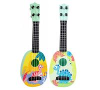 BESPORTBLE Ukulélé Jouet D'éveil Musical pour Garçon et Filles, 2 Pcs Mini Instruments à Cordes en Abs, Sûrs et Éducatifs, pour Débutants et Jeux D'imitation Plusieurs Styles