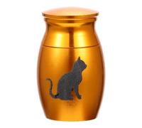 BESPORTBLE urne Fontaine Chat Souvenir de Cendres d'animaux pour Chat Support de crémation pour Chat mémorial de Chat commémoratifs de Chat Acier Inoxydable Golden
