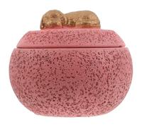 BESPORTBLE Urne Funéraire pour Chien en Ciment Rose 350 ML Petite Urne Commémorative pour Cendres D’Animaux de Compagnie Boîte à Cendres Portable pour Chiens et Chats Souvenir Solide pour