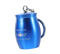 BESPORTBLE Urne pour Animaux De Compagnie Compteur De Sel pour La Nourriture Chien Patte Sec Urnes Réservoir D'urne De Crémation Jouets pour Animaux De Compagnie Blue Alliage D'aluminium