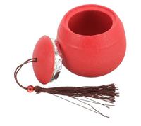 BESPORTBLE Urne pour Animaux De Compagnie Mini Urne à Cendres Petite Urne pour Les Cendres Mémorial pour Animaux De Compagnie Deuil d'un Animal De Compagnie Humain Patte Pipi Céramique Rouge