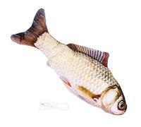 BESPORTBLE USB Rechargeable Jouet Poisson Électrique pour Jouet Sautant Simulée Herbe avec Herbe à Chat Stimule Instinct De Chasse Animaux