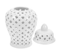 BESPORTBLE Vase Céramique Creux Décoratif Style Chinois Jarre Élégante pour Fleurs Séchées et Artificielles Pot de Fleur Raffiné pour Décoration Maison Mariage et Jardin