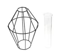 BESPORTBLE Vase Décoratif Verre Transparent avec Support Design Créatif et Géométrique Vase Hydroponique pour Plantes Décoration de Bureau et Maison Grand Format Original