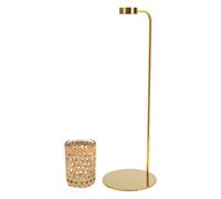 BESPORTBLE Vase Hydroponique Support en Métal et Pot en Verre Transparent Kit de Jardinage Décoratif pour Plantes D’Intérieur Style Nordique en Bambou Tressé Maison Bureau 1 Set