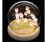BESPORTBLE Veilleuse Tulipe DIY Kit Créatif Lampe de Chevet Fleur Décorative pour Chambre Lumière Douce Ambiance Artisanale Cadeau