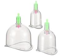 BESPORTBLE Ventouses à Vide pour Thérapie par Ventouses Ensemble de 3 Simple à Nettoyer et Sûr en Plastique pour Usage à Domicile ou Salons de Beauté