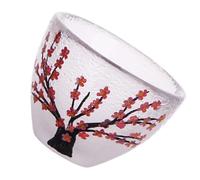 BESPORTBLE Verre à Vin Japonerie Peint la Main Motif Fleur de Prunier, en Verre Transparent, Coupe à Saké Vintage, pour Dégustation et Présent, Lot 1 Pièce, Style Traditionnel