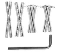 BESPORTBLE Vis M8 M10 Filetées Double Extrémité en Acier Clé pour Assemblage de Poteau à Gratter, Kit Boulons Allongés et Vis Hexagonales pour Accessoires Griffoir