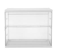 BESPORTBLE Vitrine Transparente empilable : boîte à Figurines en Acrylique à 2 Couches avec étagère réglable pour Mini-Figurines et Objets de Collection