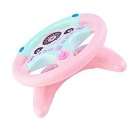 BESPORTBLE Volant De Simulation Éducatif Garçon Et Filles Base, Grand Modèle Rose, Jouet De Conduite Interactif Boutons Multifonctions, Coordination Œil-Main, Jeu D’Apprentissage pour Passager