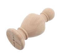 BESPORTBLE Wood Finial for Staircase Unpainted Solid Wood Post Cap with Roman Carvings Decorative Balusters Finials for DIY Home Decor and Furniture