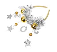 BESPORTBLE Year Party Headband avec Étoile Disco et Balles Dorées Accessoire Souple pour Fête de Nouvel An Célébrations et Cadeau de Fin Études