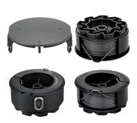 BESPOTCL Lot de 3 bobines de fil compatibles avec Bosch UniversalGrassCut 18/18-26/18-260, bobines de rechange (6 m, Ø 1,6 mm) avec couvercle pour coupe-bordures F016800570