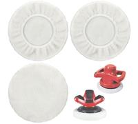 BESPOTCL Lot de 3 bonnets de polissage en laine d'agneau pour polisseuse de voiture Einhell CE-CB 18/254 Li, CC-PO 90, pour polisseuses de 220 à 250 mm