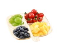 Besreey Assiettes divisées pour enfants, assiettes en quatre parties avec grille - Assiettes de service ménagères lavables au lave-vaisselle pour déjeuner, école, pique-niques en plein air